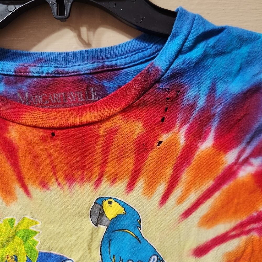 🌴 Margaritaville Myrtle Beach Parrot Logo Tie Dye Short Sleeve Tshirt - Picture 2 of 5